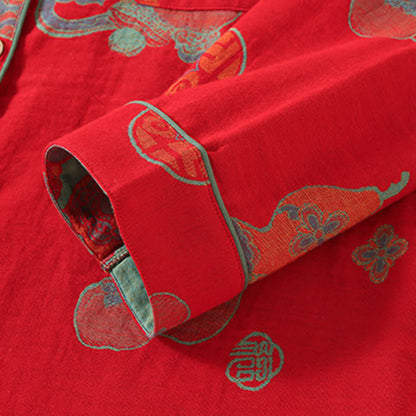 Ownkoti Auspicious Gourd Persimmon Cotton Loungewear Set - image 1