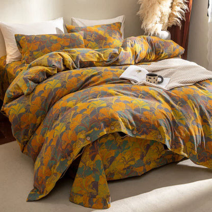 Natural Ginkgo Leaf Cotton Bedding Set (4PCS)  - image 2