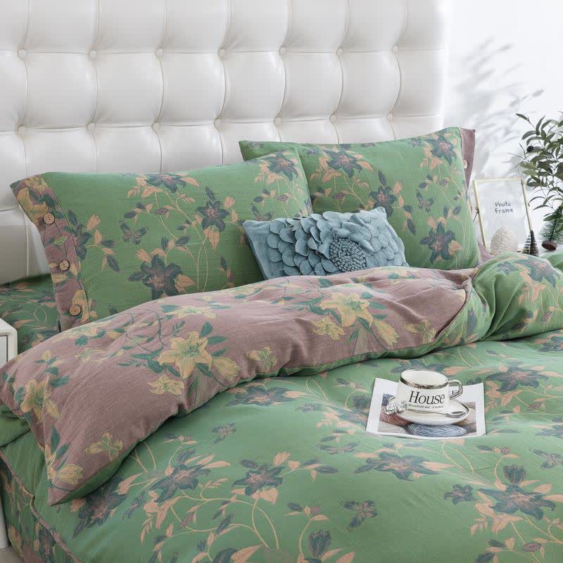 Elegant Lily Cotton Gauze Bedding Set (4PCS)  - image 1