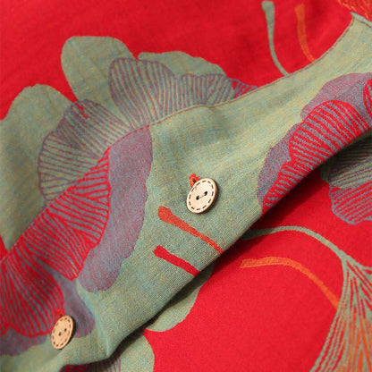 Ginkgo Leaf Cotton Reversible Bedding Set(4PCS) - image 5