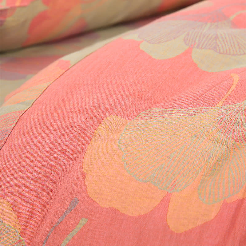 Ownkoti Natural Ginkgo Leaf Cotton Sheet Coverlet - image 3