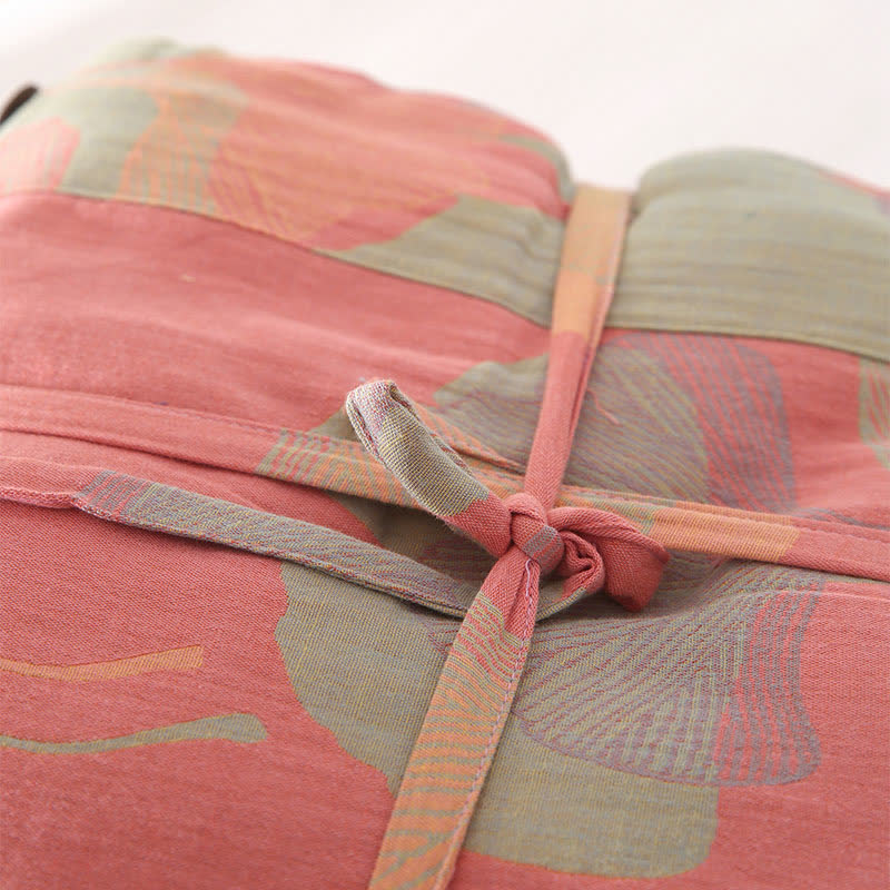 Ownkoti Natural Ginkgo Leaf Cotton Sheet Coverlet - image 1