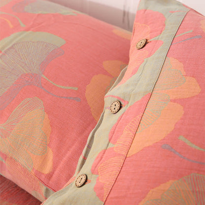 Ownkoti Natural Ginkgo Leaf Cotton Sheet Coverlet - image 4