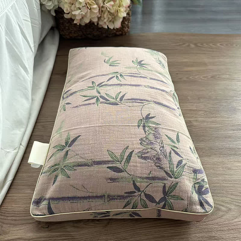 Bamboo Inspired Cotton Gauze Pillowcase - 1pc Buckwheat Pillow - Grey Pink - 13" x 23" - image 2