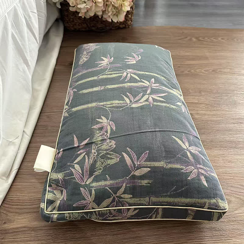 Bamboo Inspired Cotton Gauze Pillowcase - 1pc Buckwheat Pillow - Dark Grey - 13" x 23" - image 3