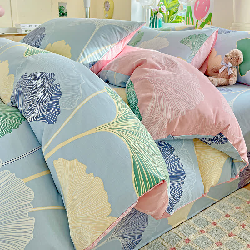 Fresh Ginkgo Leaf Pure Cotton Bedding - Bedding Set - King - image 0