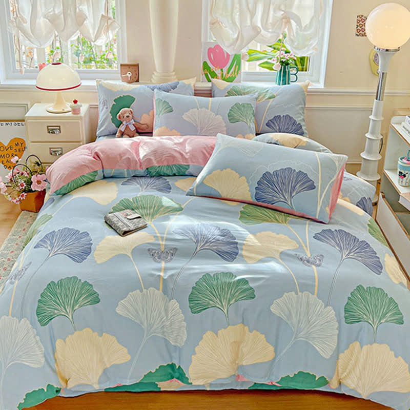 Fresh Ginkgo Leaf Pure Cotton Bedding - image 1