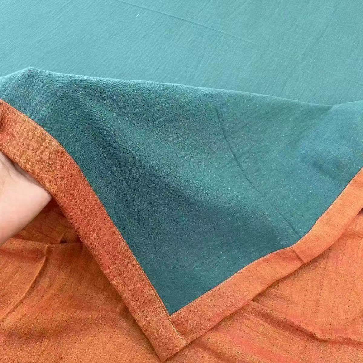 Minimalist Reversible Cotton Gauze Bedding - Lake Blue - Bed Sheet - King - image 12