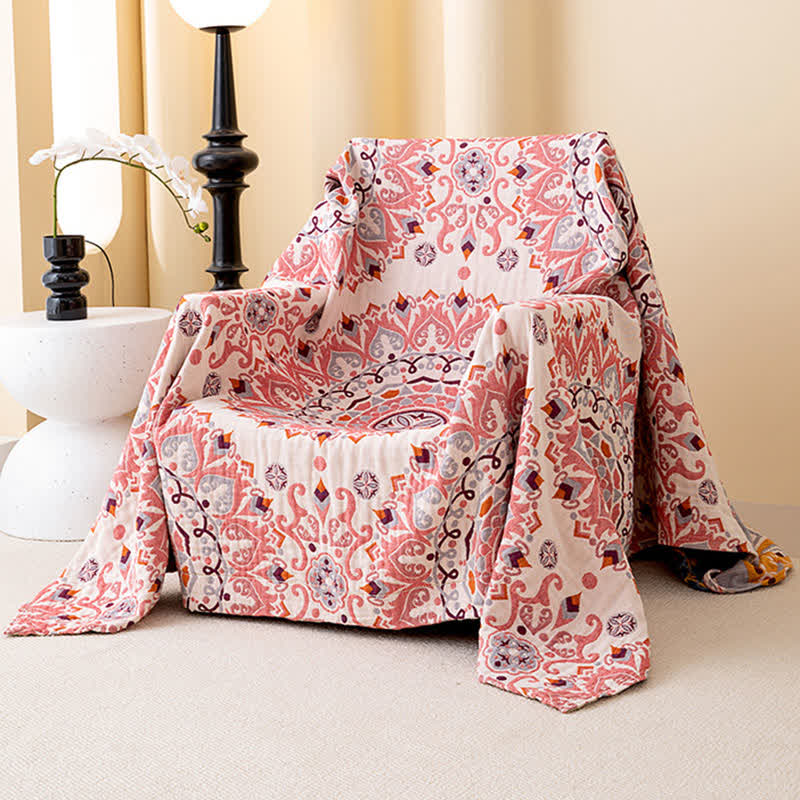 Retro Ethnic Geometric Pattern Cotton Quilt - image 2