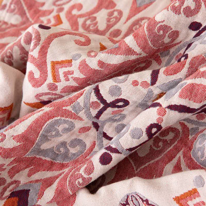 Retro Ethnic Geometric Pattern Cotton Quilt - image 6