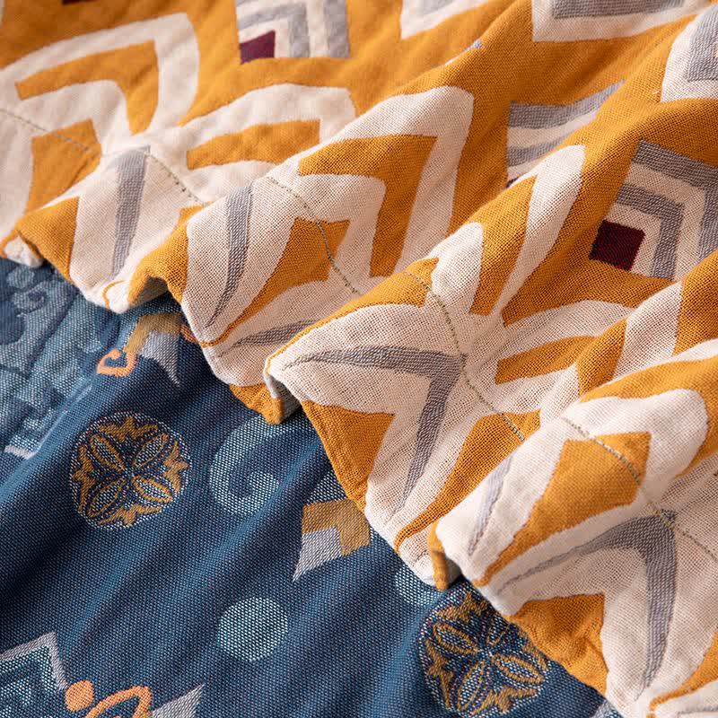 Retro Ethnic Geometric Pattern Cotton Quilt - image 5