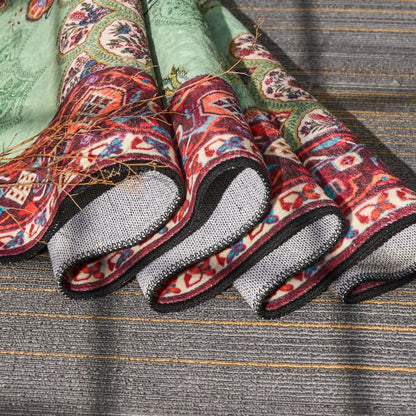 Ownkoti Washable Vintage Floral Anti-slip Area Rug - image 4