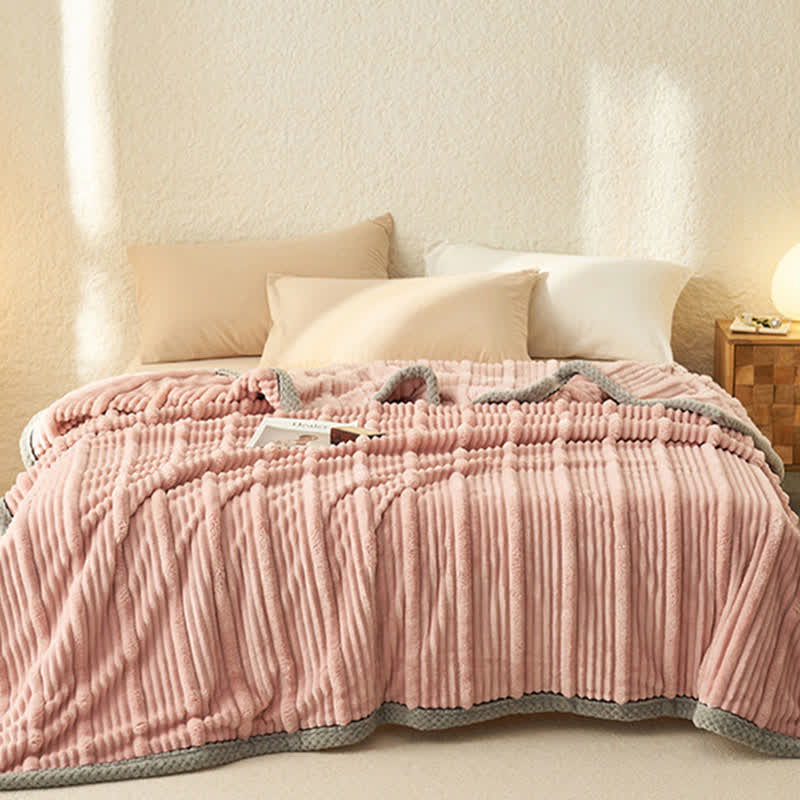 Solid Color Soft Fleece Warm Blanket - image 17