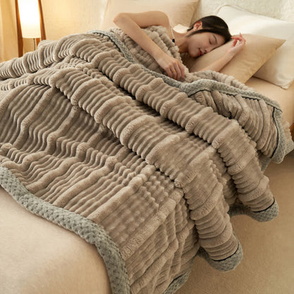 Solid Color Soft Fleece Warm Blanket - image 22