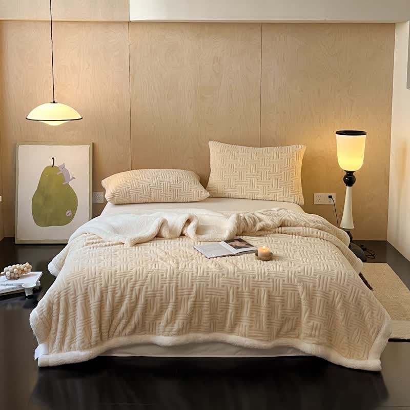 Simple Double-sided Fleece Throw Blanket - image 20