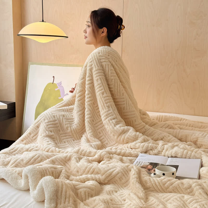 Simple Double-sided Fleece Throw Blanket - image 23