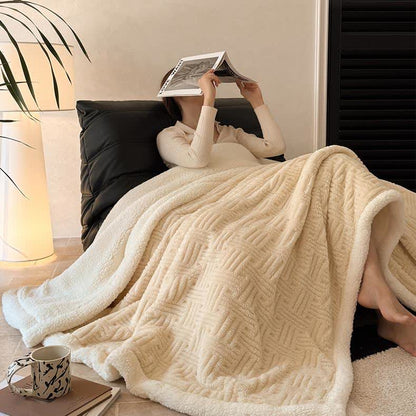 Simple Double-sided Fleece Throw Blanket - image 24