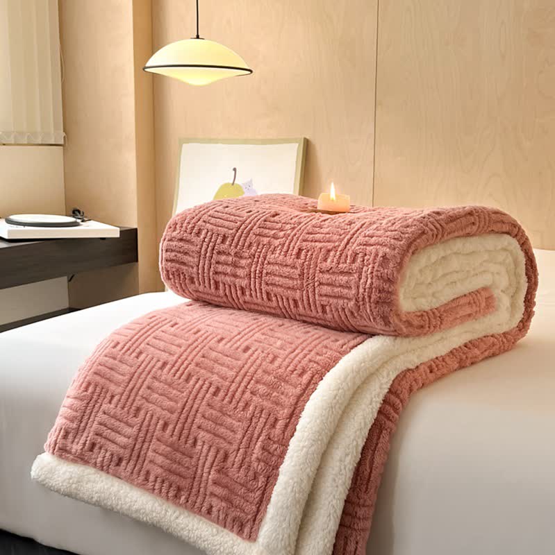 Simple Double-sided Fleece Throw Blanket - image 28