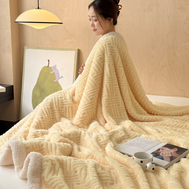 Simple Double-sided Fleece Throw Blanket - image 3