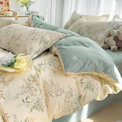Ownkoti Botanical Leaf Print Cotton Bedding Set - image 5