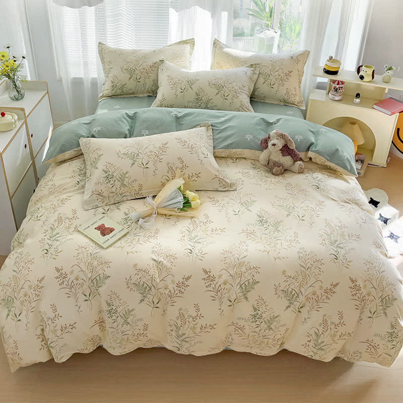 Ownkoti Botanical Leaf Print Cotton Bedding Set - image 1