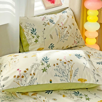 Delicate Leafy Print Cotton Bedding Set - image 6