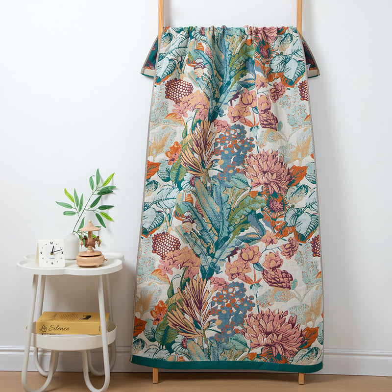 Retro Absorbent Cotton Gauze Bath Towel - D - 31" x 63" - image 5