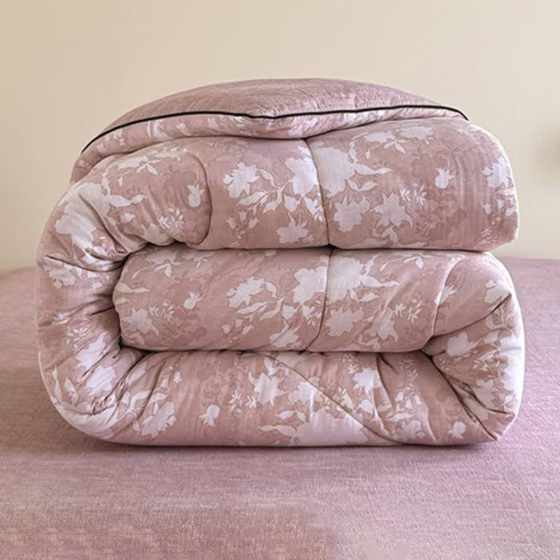 Rustic Style Pastel Floral Quilt - image 4