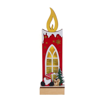Christmas Wooden Candle Light-Up Decor - image 14
