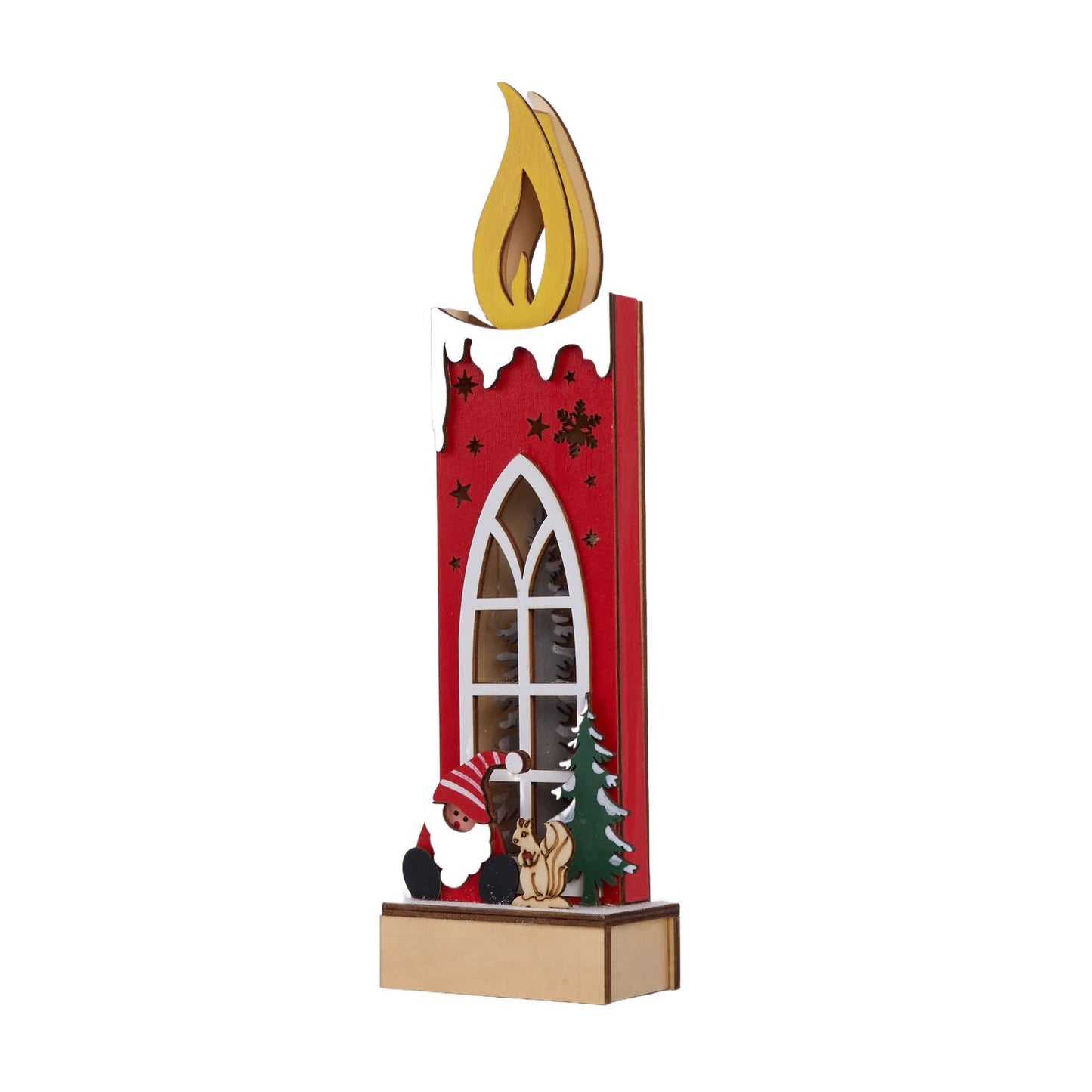 Christmas Wooden Candle Light-Up Decor - image 13