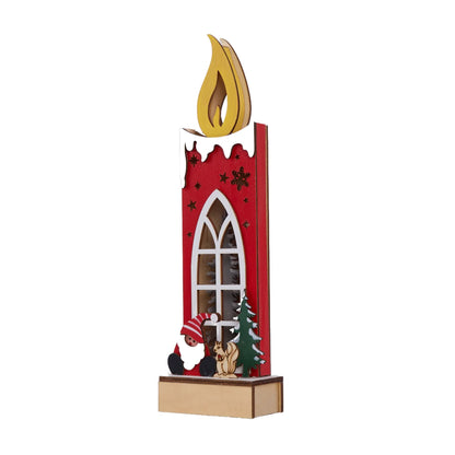 Christmas Wooden Candle Light-Up Decor - image 13