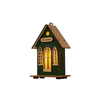 Christmas Holiday Lighted Wood House Decor  - image 17