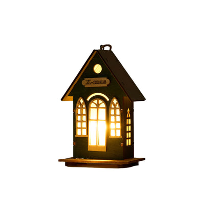 Christmas Holiday Lighted Wood House Decor  - image 16
