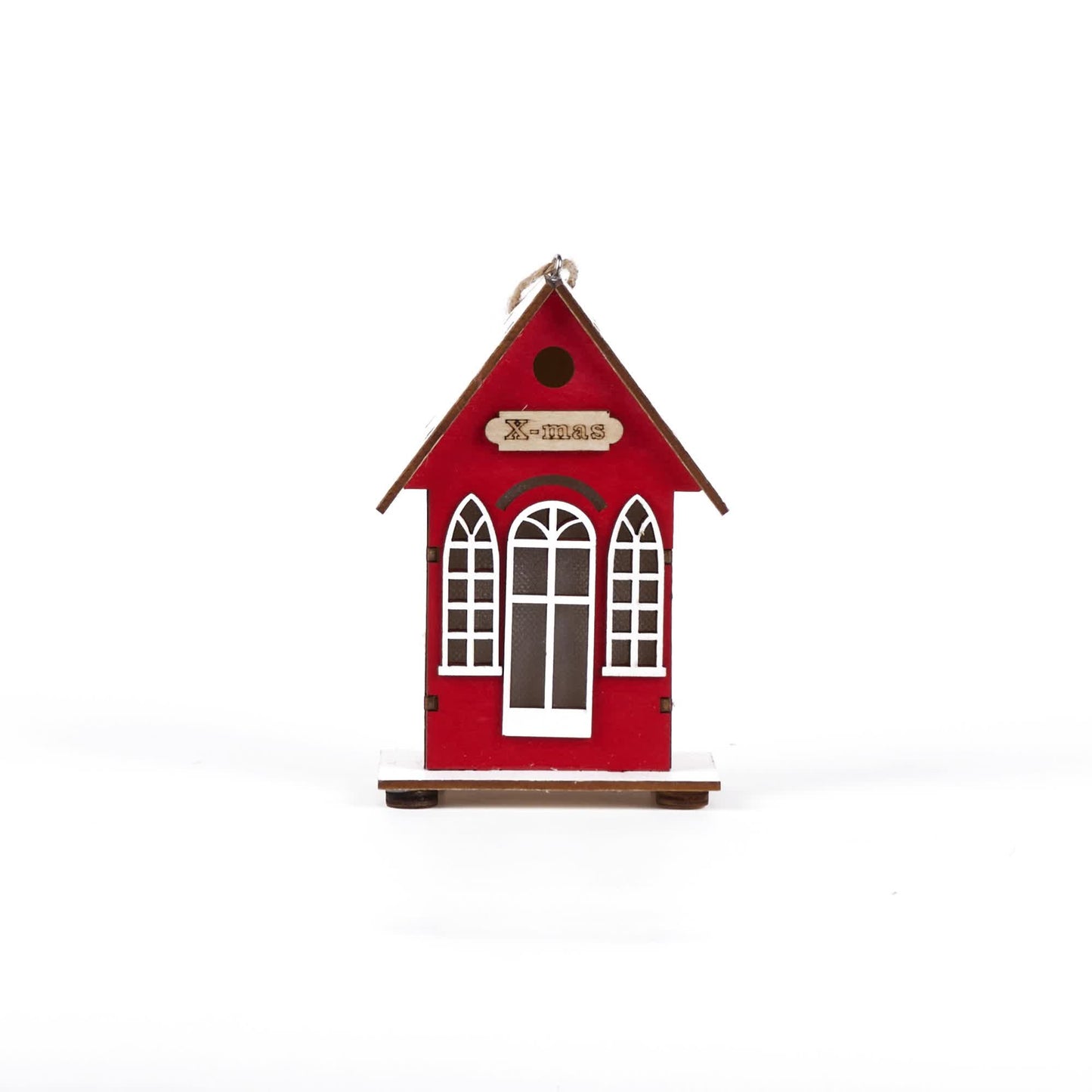 Christmas Holiday Lighted Wood House Decor  - image 7