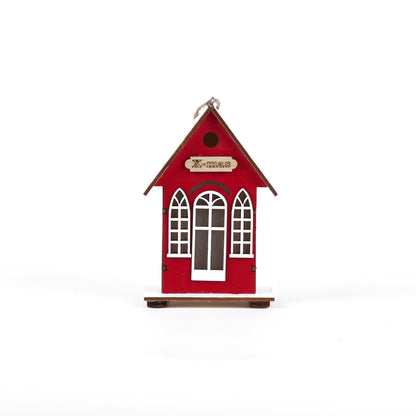 Christmas Holiday Lighted Wood House Decor  - image 7