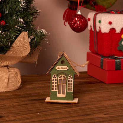 Christmas Holiday Lighted Wood House Decor  - image 12