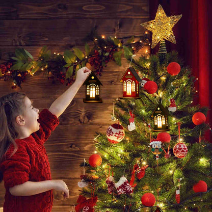 Christmas Holiday Lighted Wood House Decor  - image 3