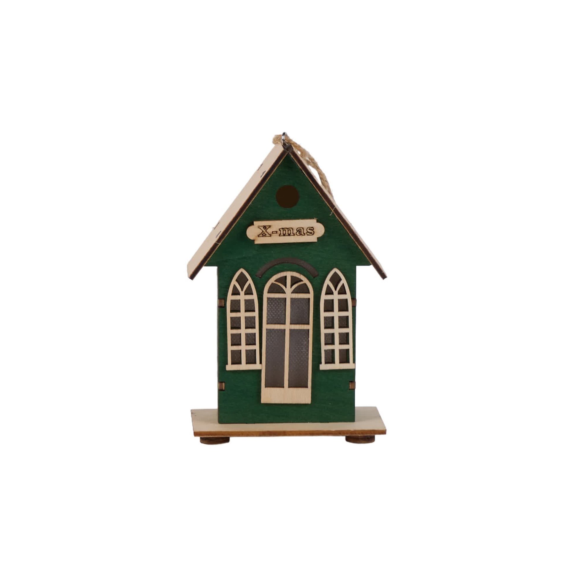 Christmas Holiday Lighted Wood House Decor  - image 18