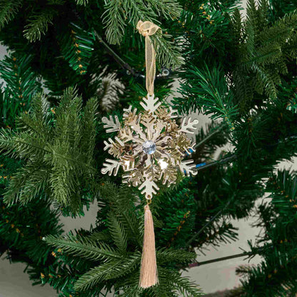 Iron Snowflake Ornament Christmas Tree Decor - Golden Snowflake - image 6