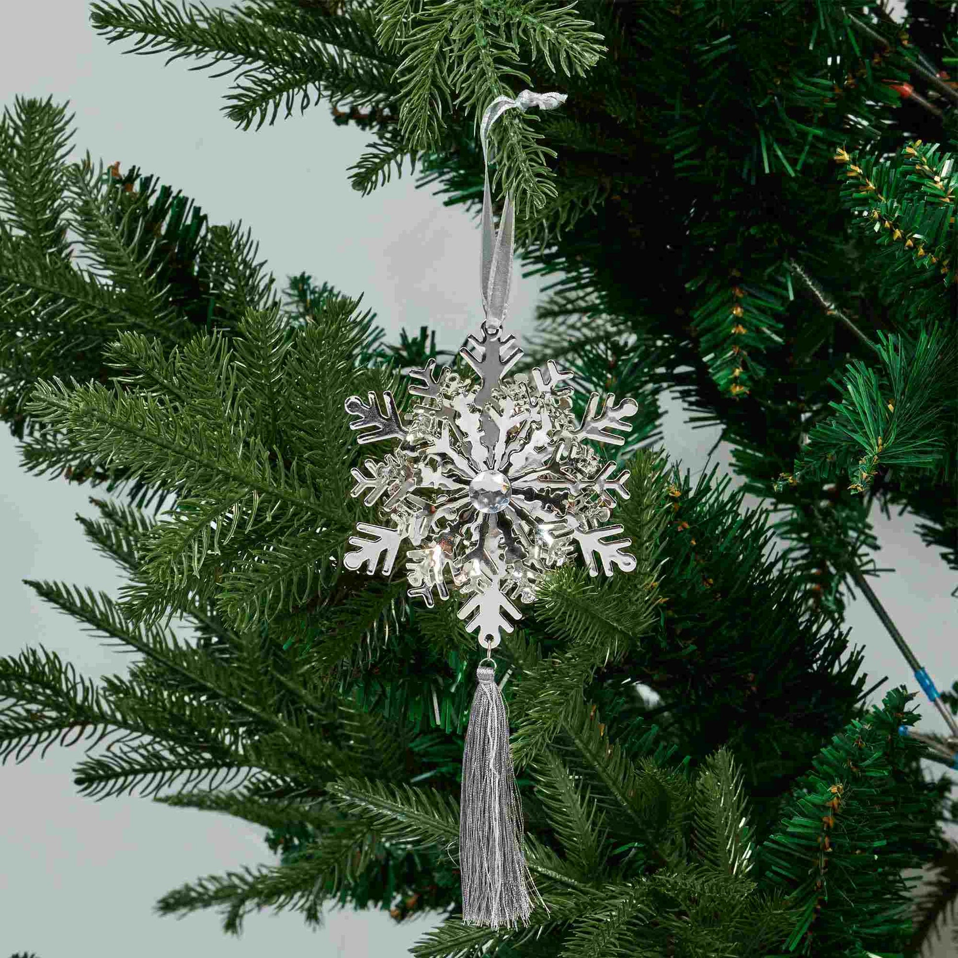 Iron Snowflake Ornament Christmas Tree Decor - Silver Snowflake - image 13