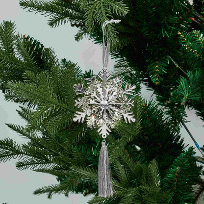 Iron Snowflake Ornament Christmas Tree Decor - Silver Snowflake - image 13