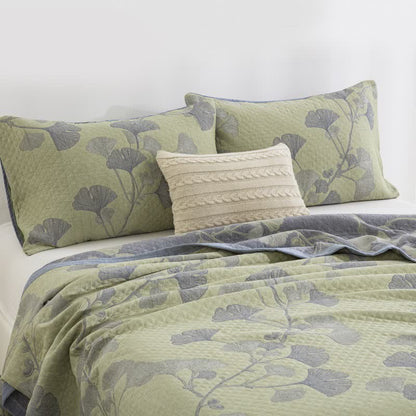 Ownkoti Ginkgo Inspired Natural Cotton Reversible Quilt - image 16
