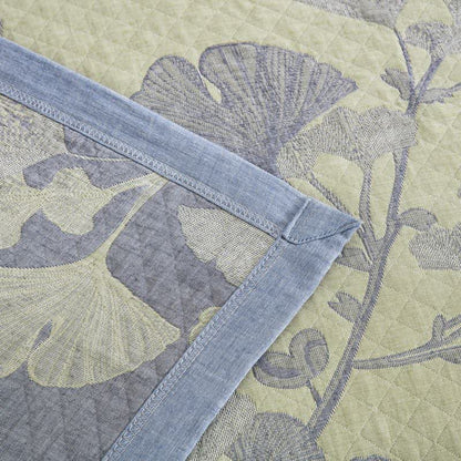 Ginkgo Inspired Natural Cotton Reversible Quilt - image 10