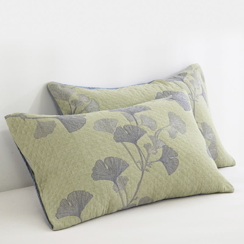 Ownkoti Ginkgo Inspired Natural Cotton Reversible Quilt - image 19