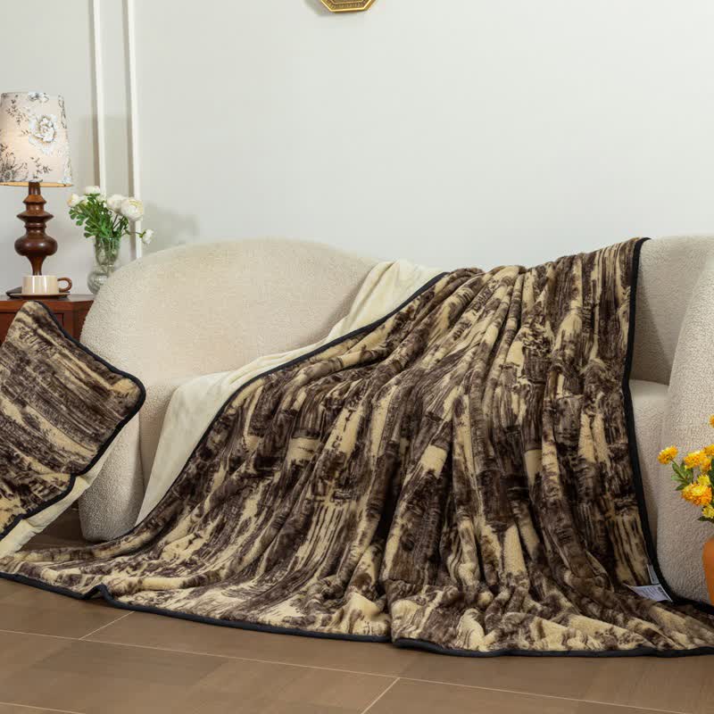 Artistic Style Abstract Fitted Sheet Blanket - image 1