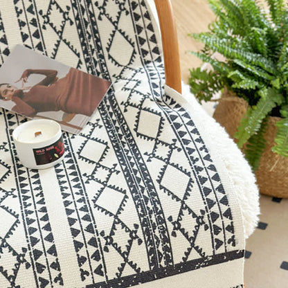 Geometric Tassel Cotton Linen Mat - image 6