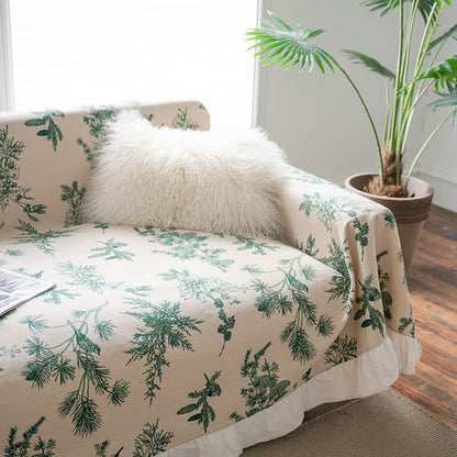 Green Pine Ruffled Sofa Throw Blanket - image 5