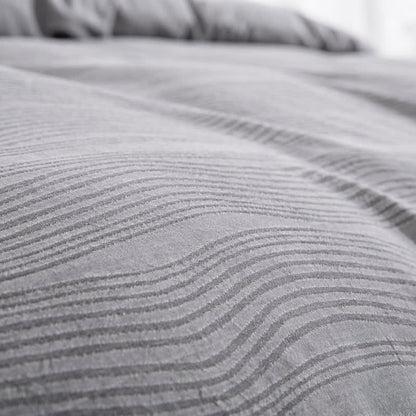 Ownkoti Neutral Wave Pattern Cotton Bedding Set(3PCS) - image 4