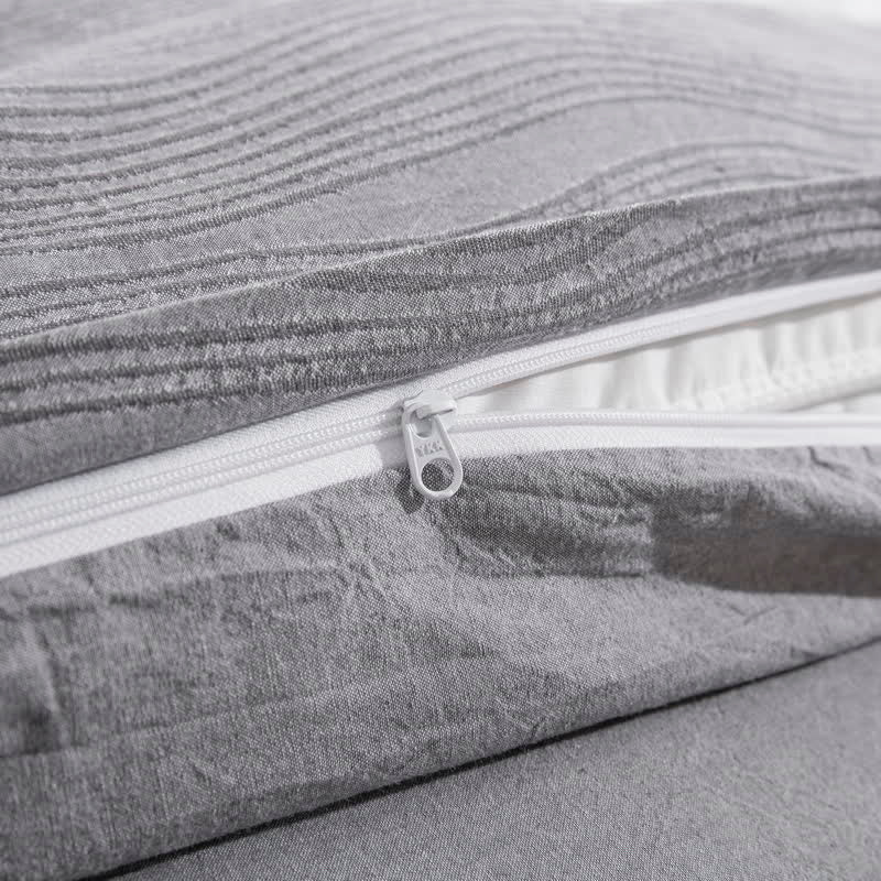 Ownkoti Neutral Wave Pattern Cotton Bedding Set(3PCS) - image 6