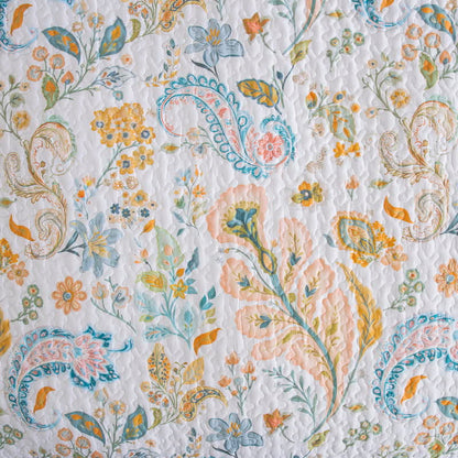 Floral Paisley Quilted Cotton Bedding Set(3PCS) - image 6